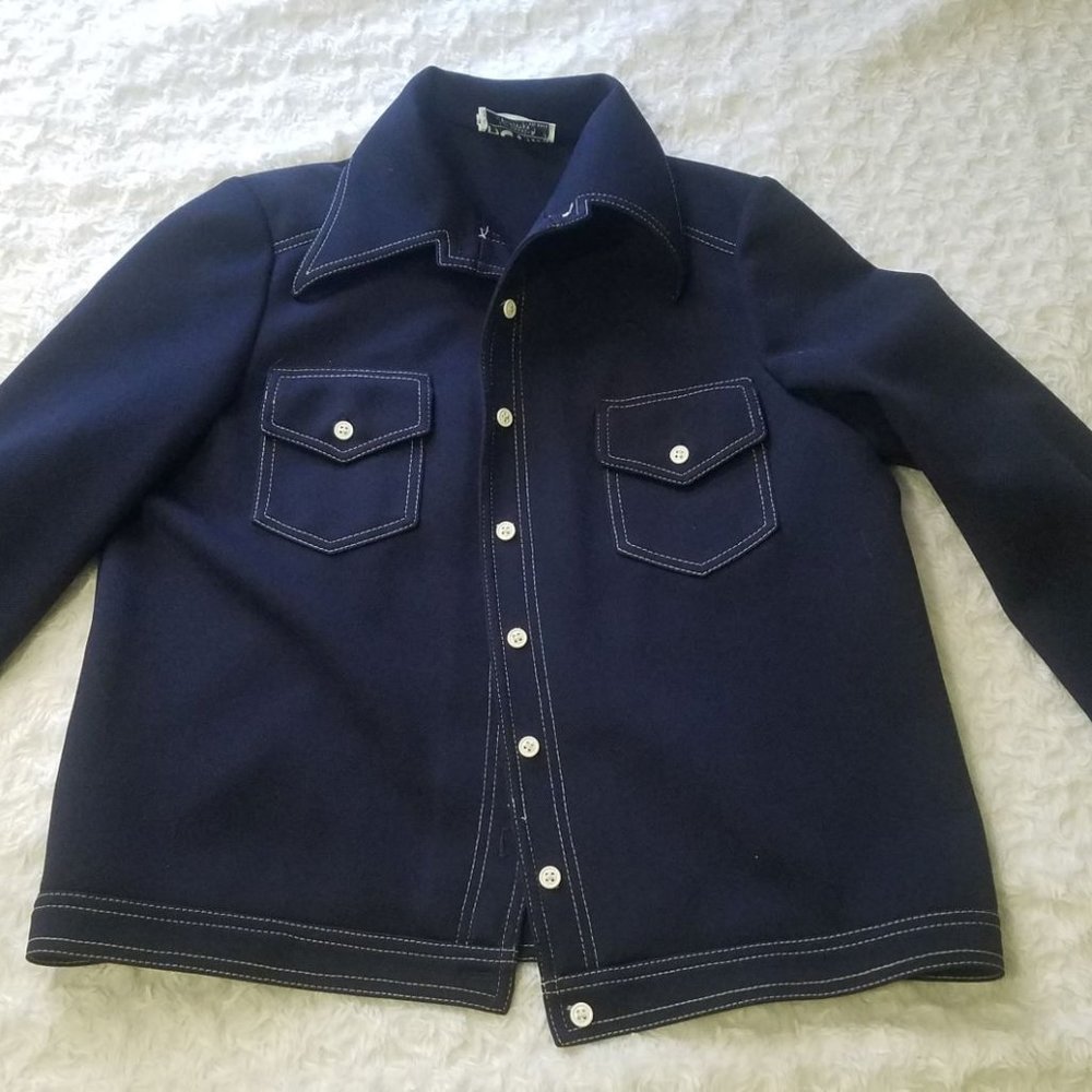 Polyester Button Up and Plaid Pants